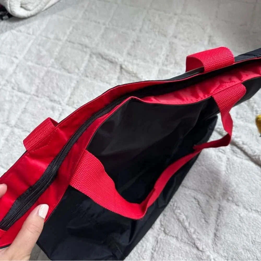 Disney X Mickey Unlimited | Black Canvas 90's Mickey Collage Tote Bag & Keychain